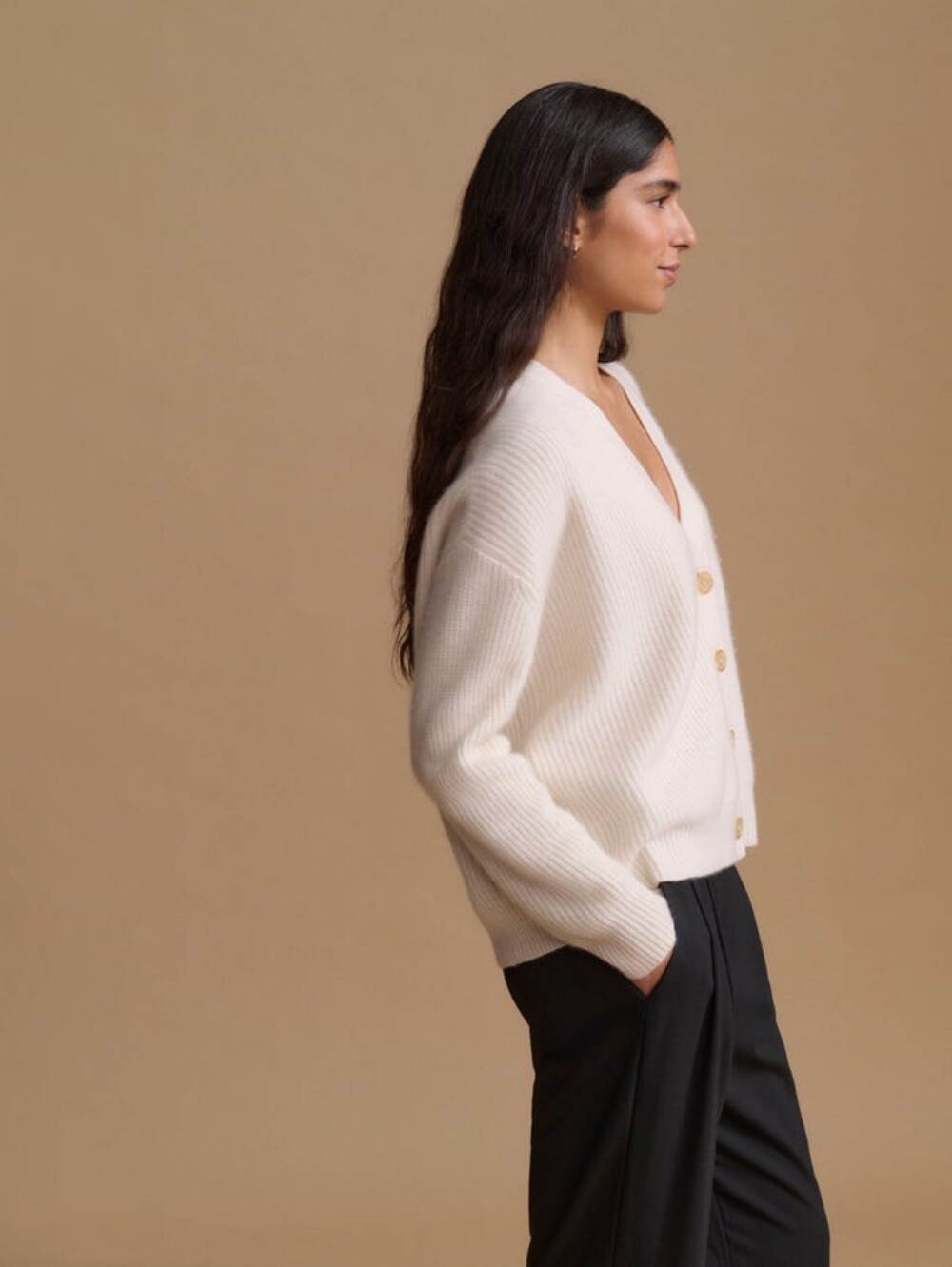 Jenni Kayne Cropped Cashmere Cocoon Cardigan - Picture 4 of 7